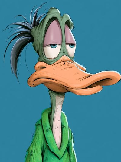 Daffy Duck Portrait Illustration Poster. poster