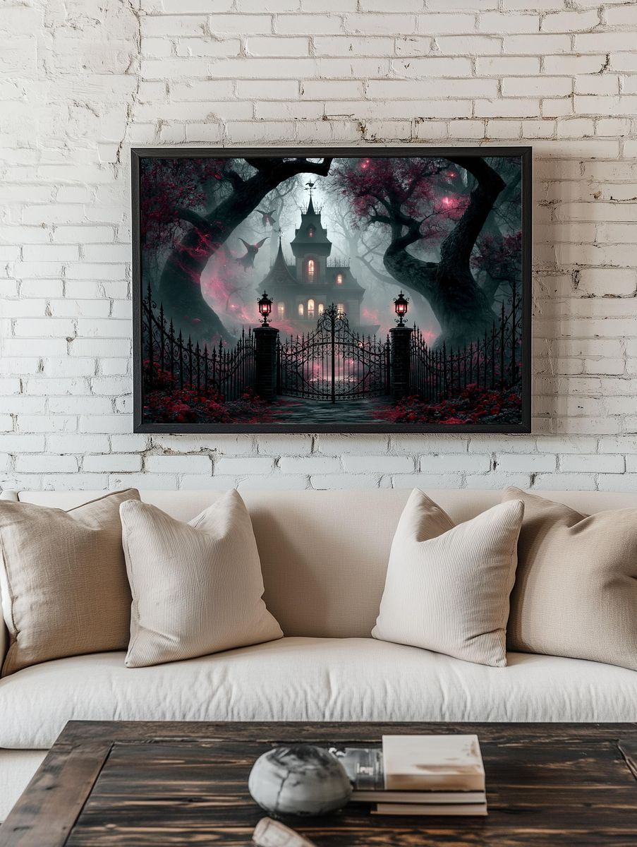 Haunted Gothic Manor Fantasy Poster. — room view 1