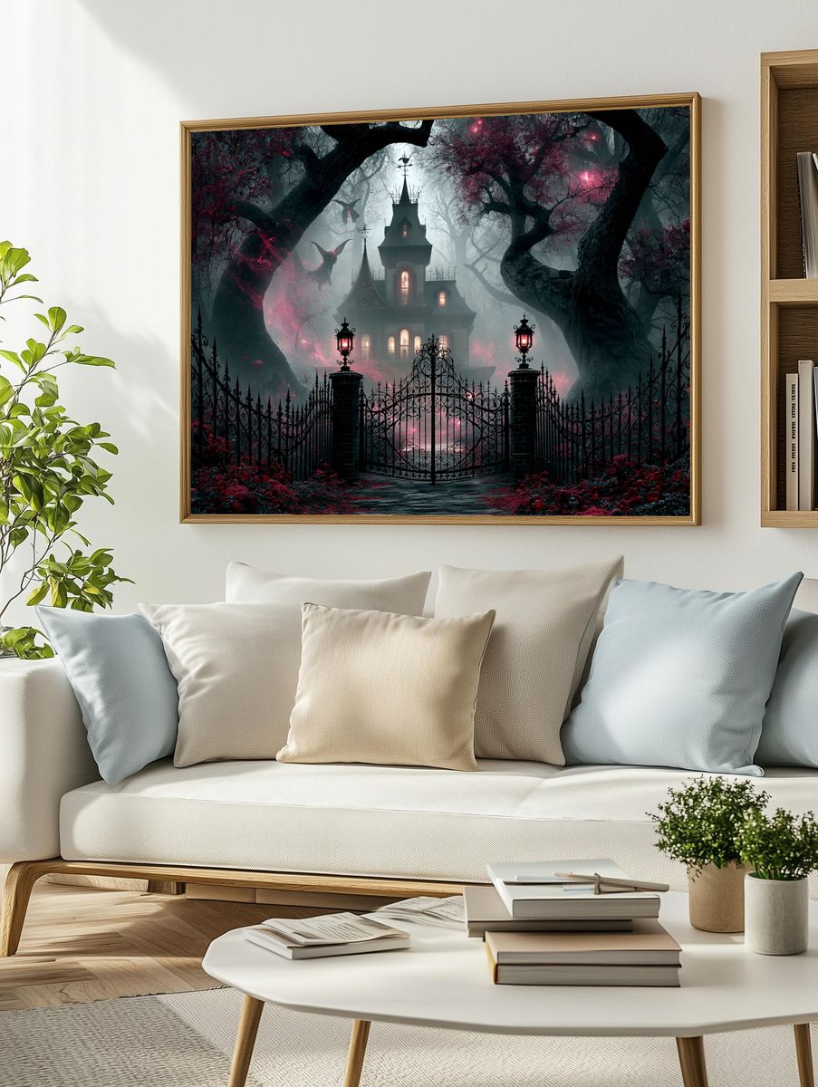 Haunted Gothic Manor Fantasy Poster. — room view 2