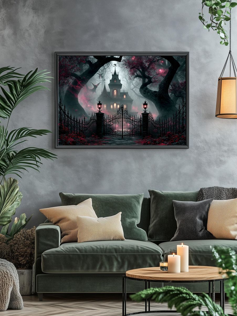 Haunted Gothic Manor Fantasy Poster. — room view 4