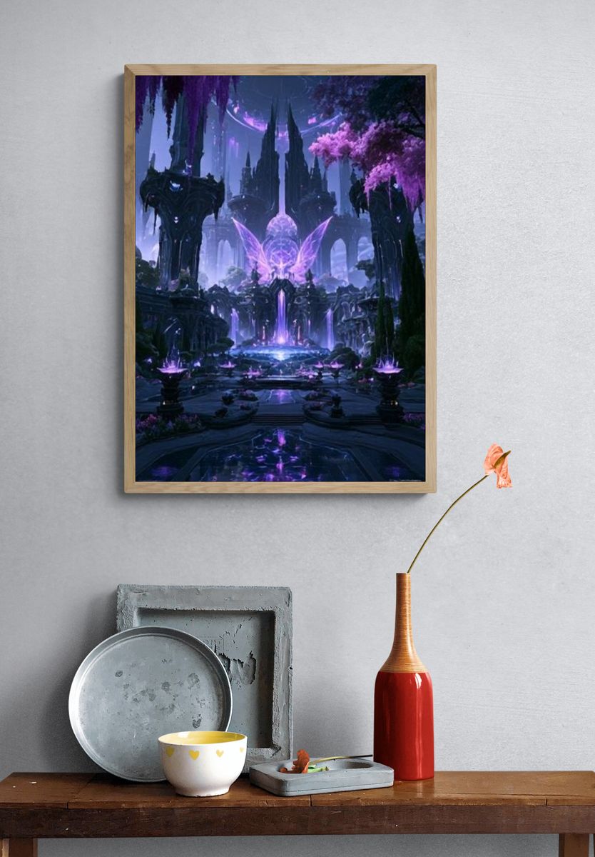 Ethereal Fantasy Temple Poster. — room view 3