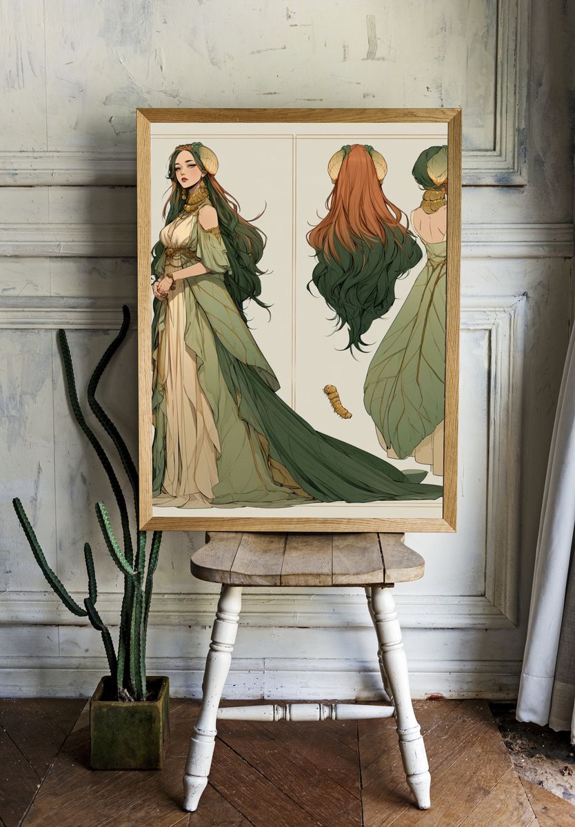 Forest Fairy Character Illustration Poster. — room view 1