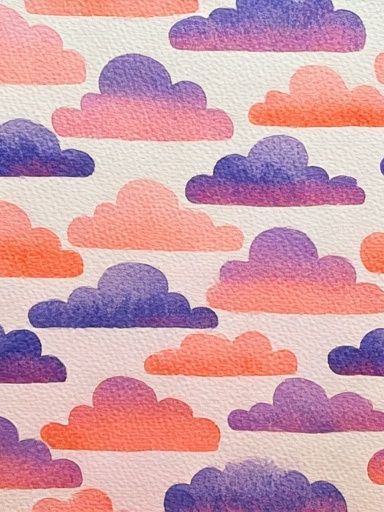 Pastel Cloud Pattern Poster. poster detail