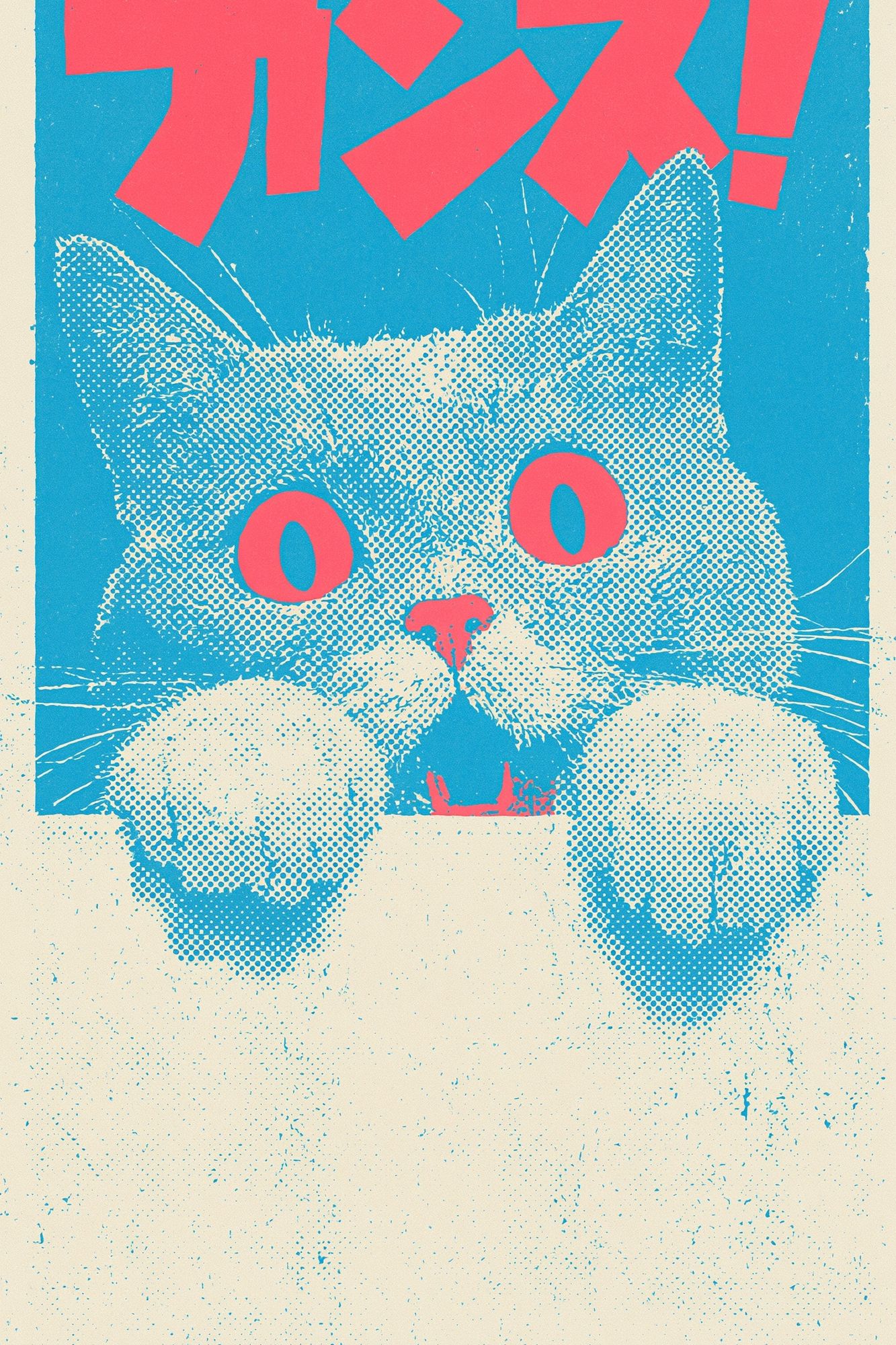Pop Cat Graphic Poster. poster — illustration art