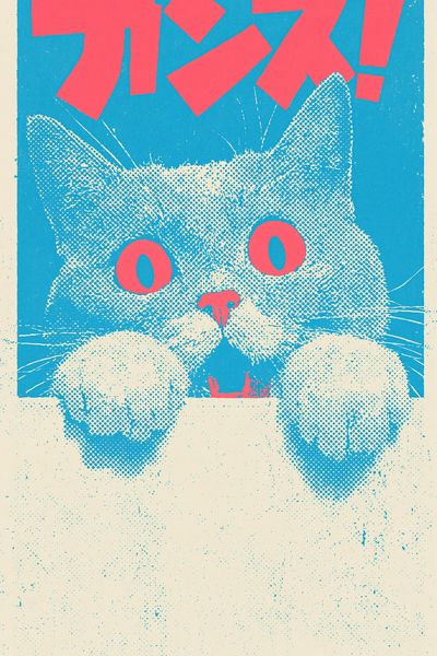 Pop Cat Graphic Poster. poster