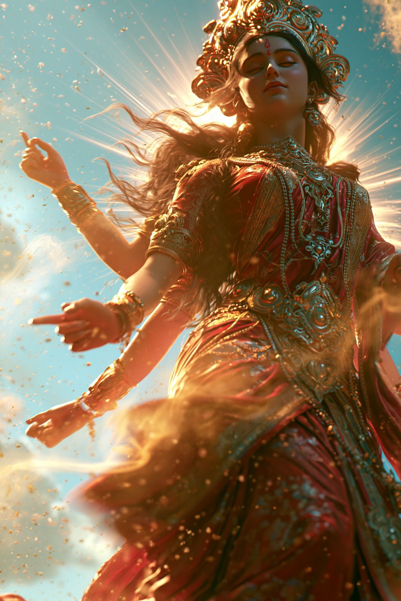Celestial Goddess Digital Art Poster. poster detail