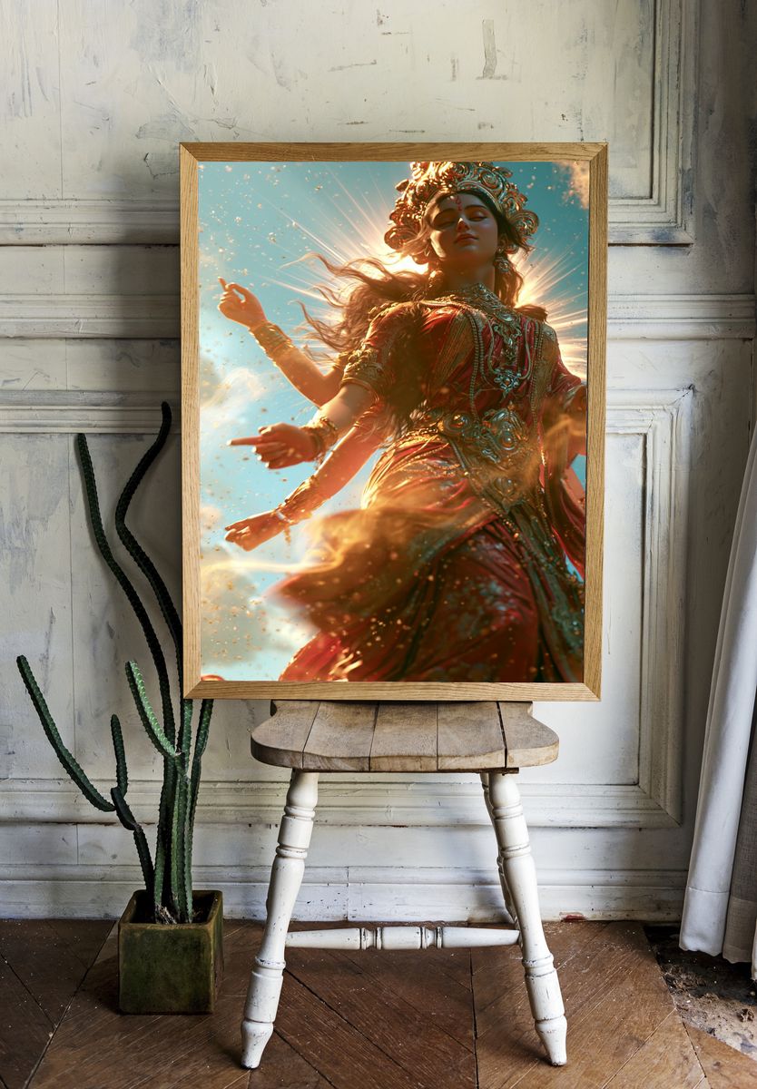 Celestial Goddess Digital Art Poster. — room view 1