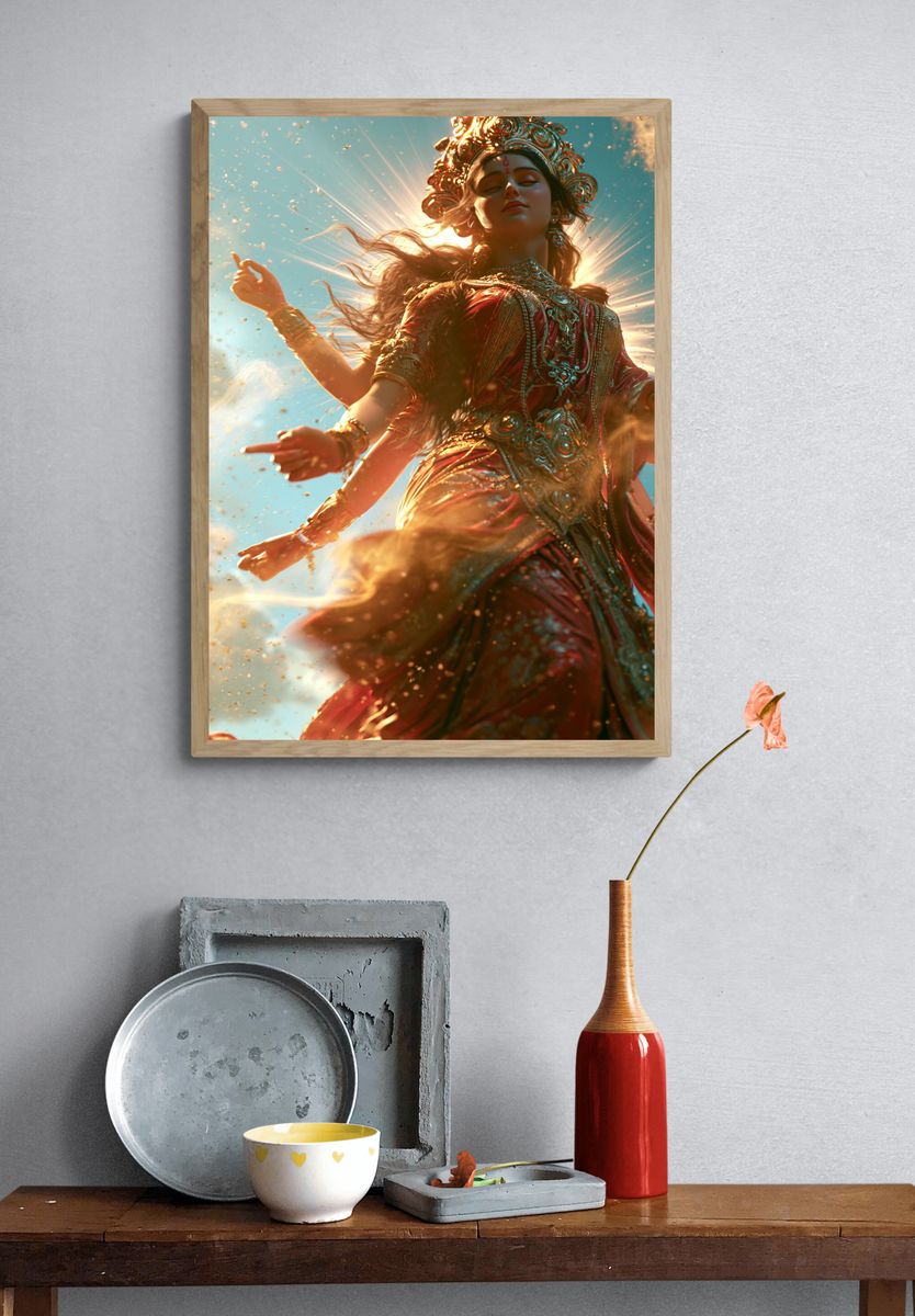 Celestial Goddess Digital Art Poster. — room view 3