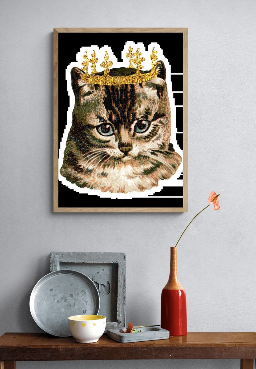 Electric Frog Illustration Poster. — room view 3