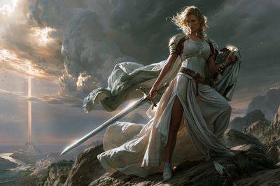 Warrior Queen Fantasy Print. poster