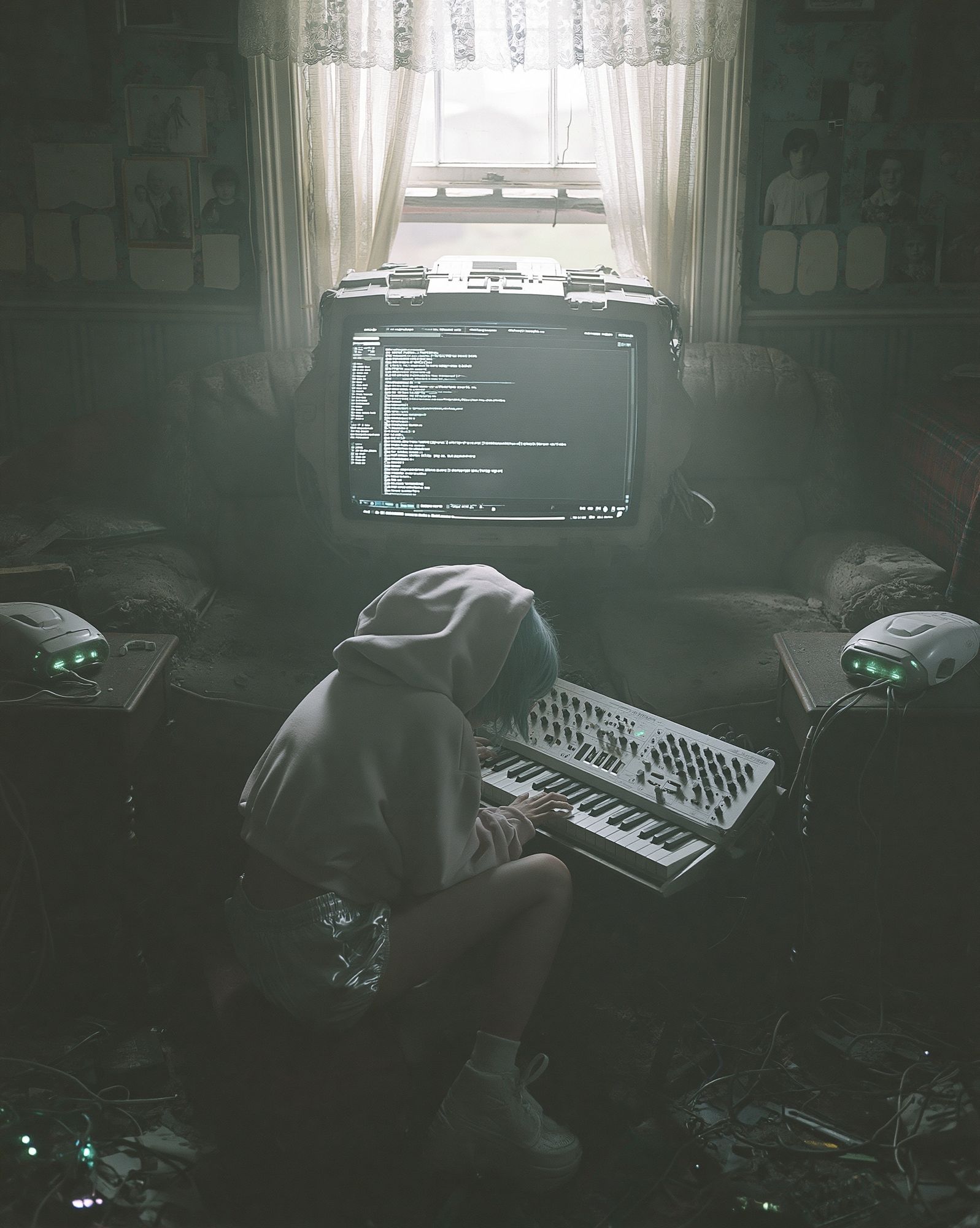 Cyberpunk Music Room Poster. poster detail