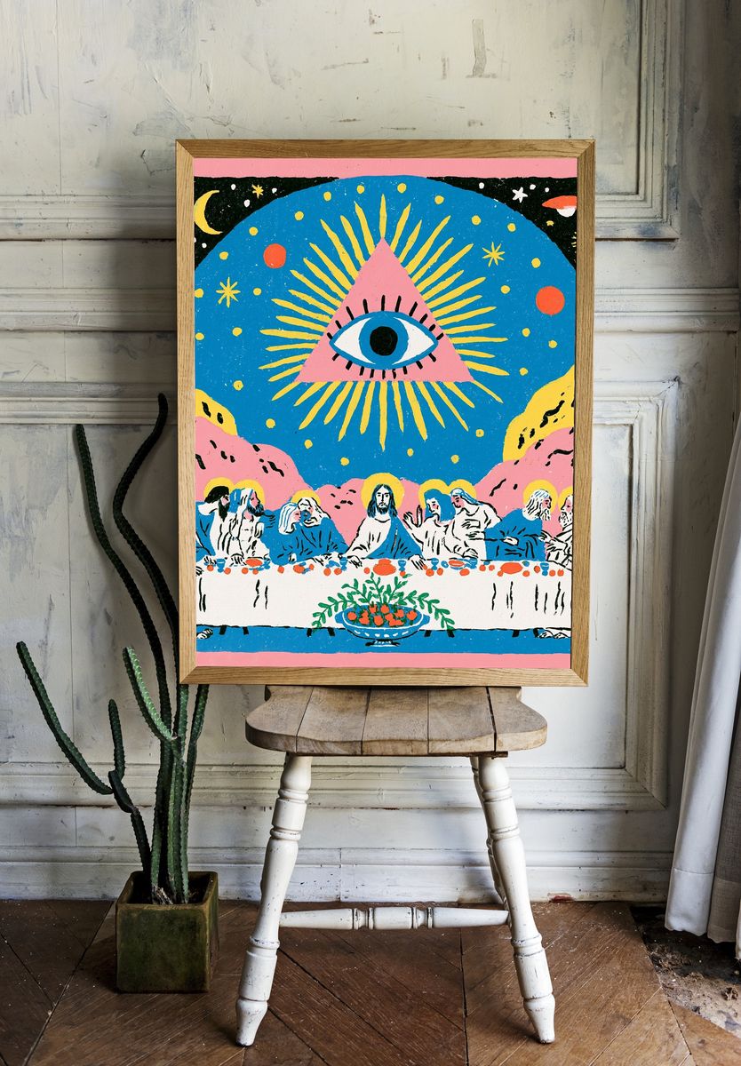 Mystic Last Supper Illustration Poster. room preview