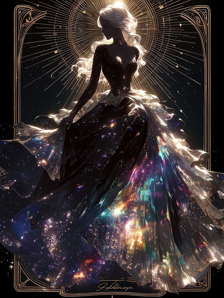 Celestial Gown Illustration Poster. poster detail