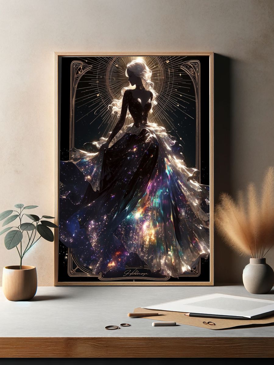 Celestial Gown Illustration Poster. — room view 2