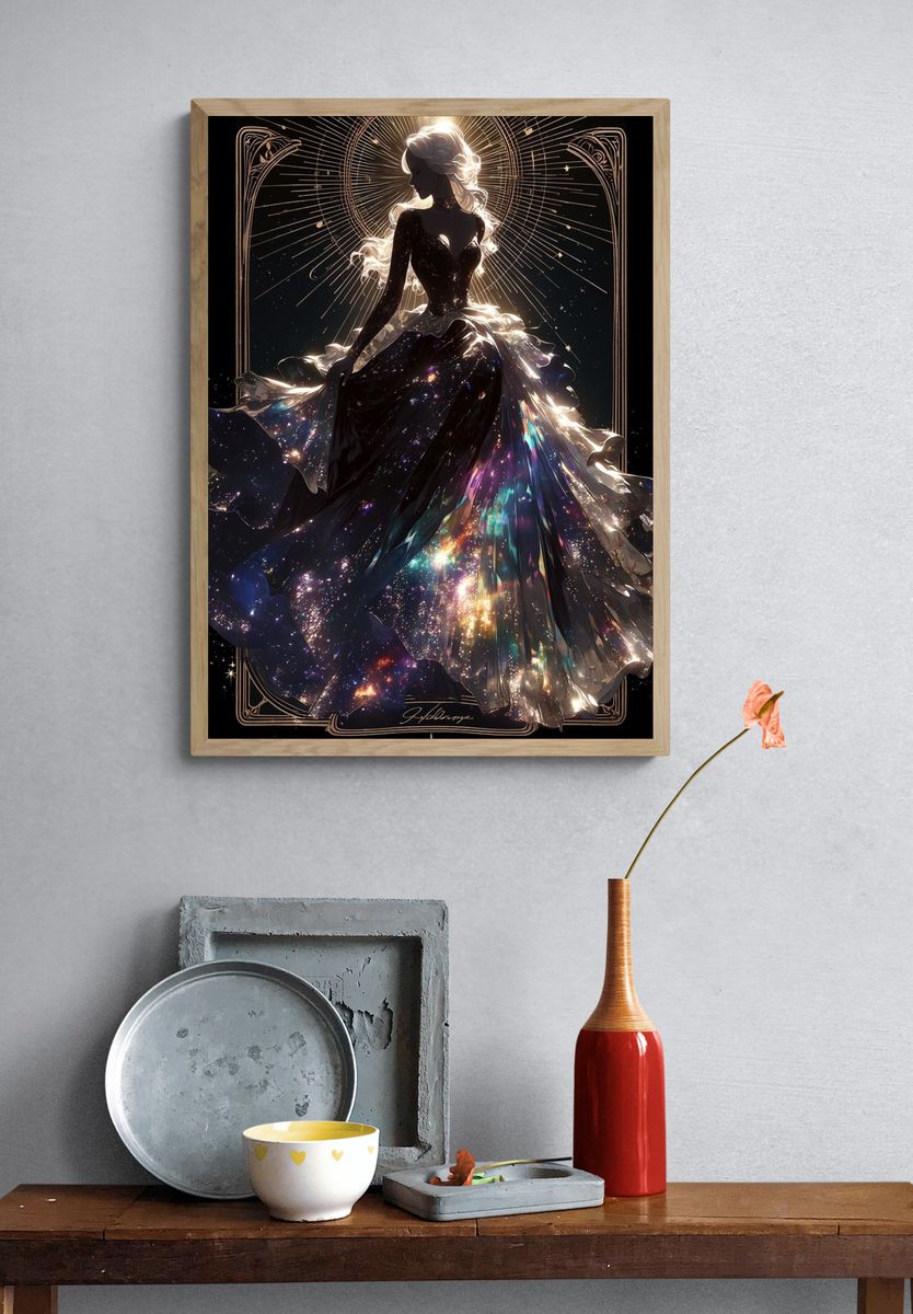 Celestial Gown Illustration Poster. — room view 3