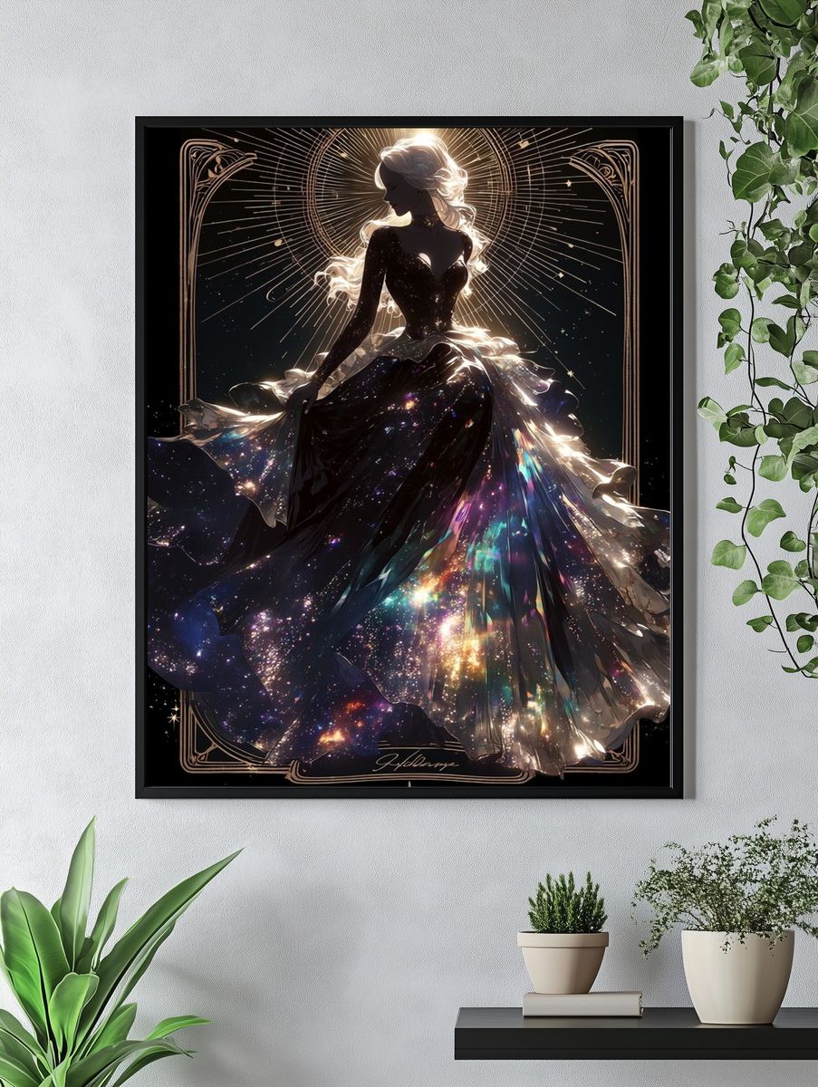 Celestial Gown Illustration Poster. — room view 4