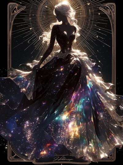 Celestial Gown Illustration Poster. poster