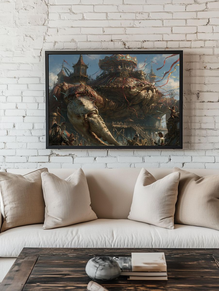 Carnival Turtle Fantasy Print. — room view 1