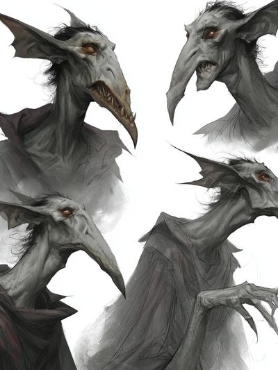 Gothic Goblin Portraits Illustration Poster.