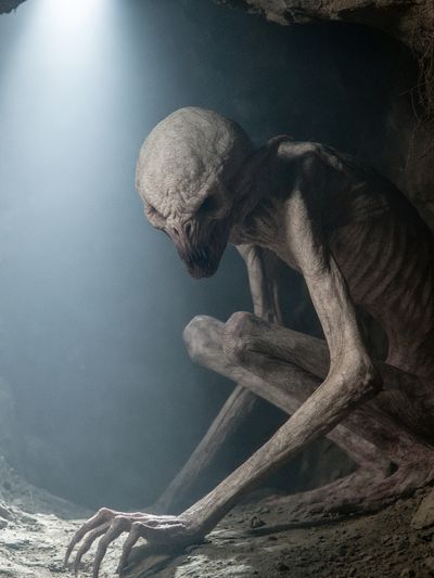 Cave Dweller Creature Poster.