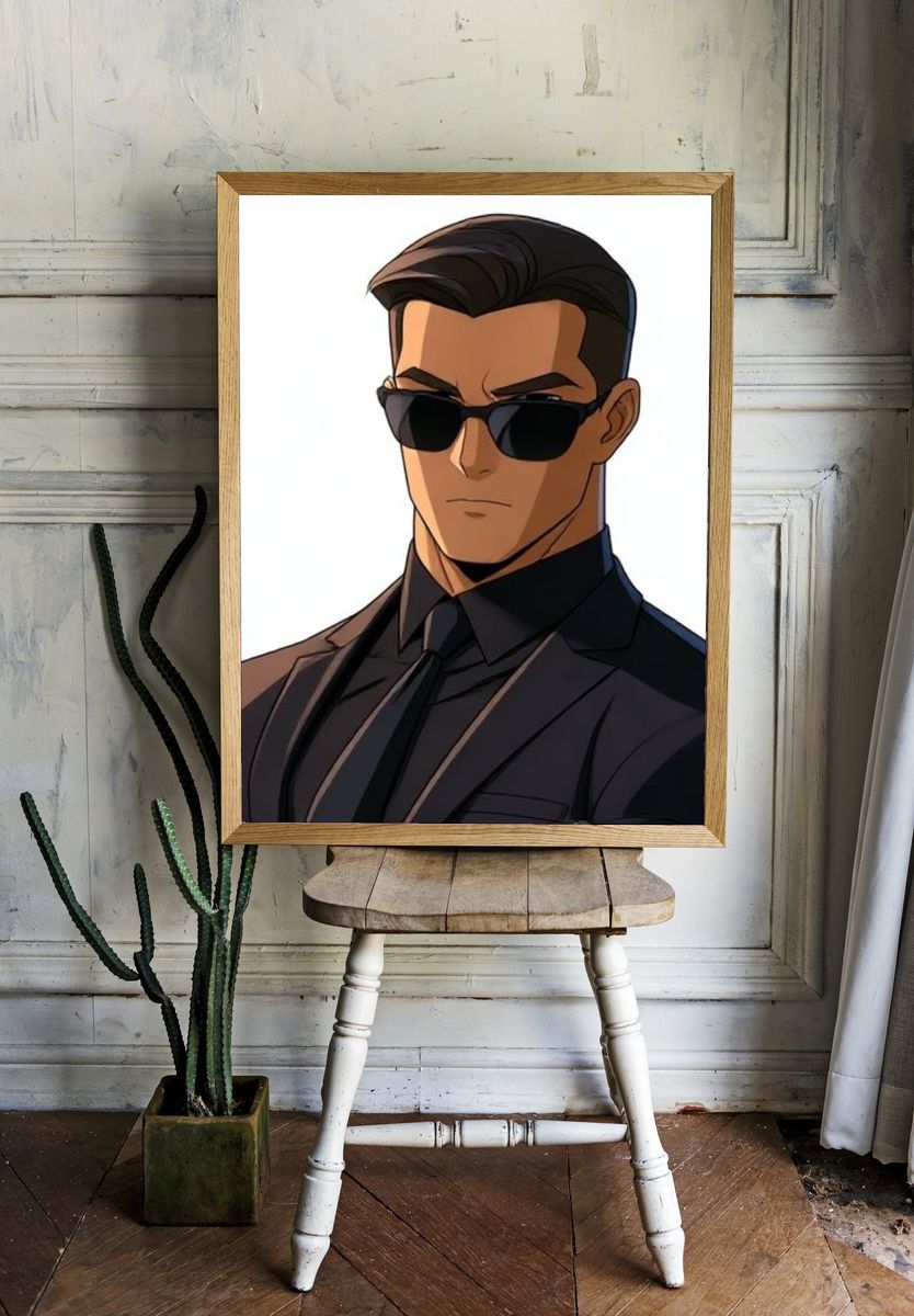 Cool Sunglasses Portrait Print. room preview
