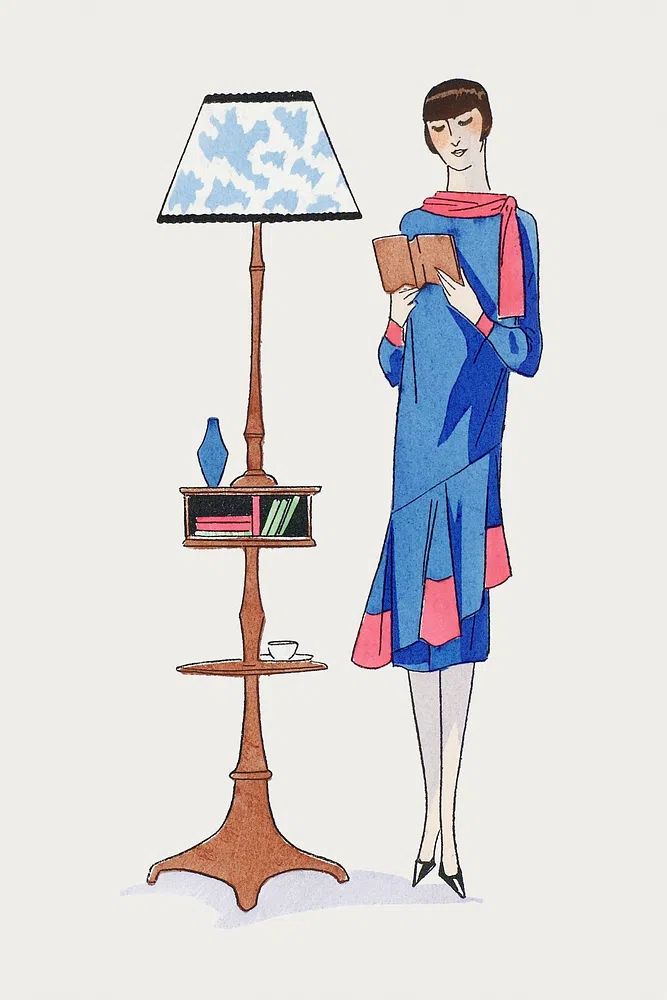 Afternoon dress topped pink crepe. poster detail