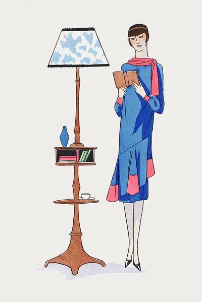 Afternoon dress topped pink crepe. poster print