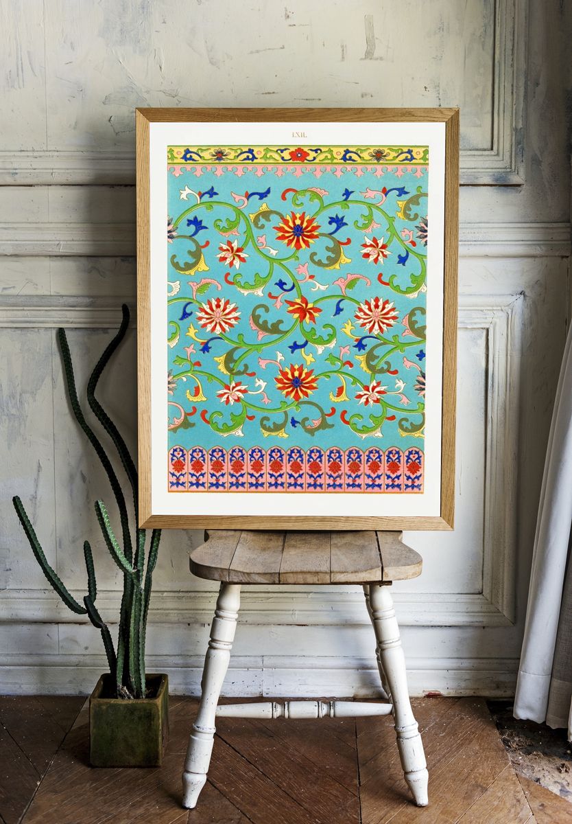Floral Arabesque Pattern Poster room preview