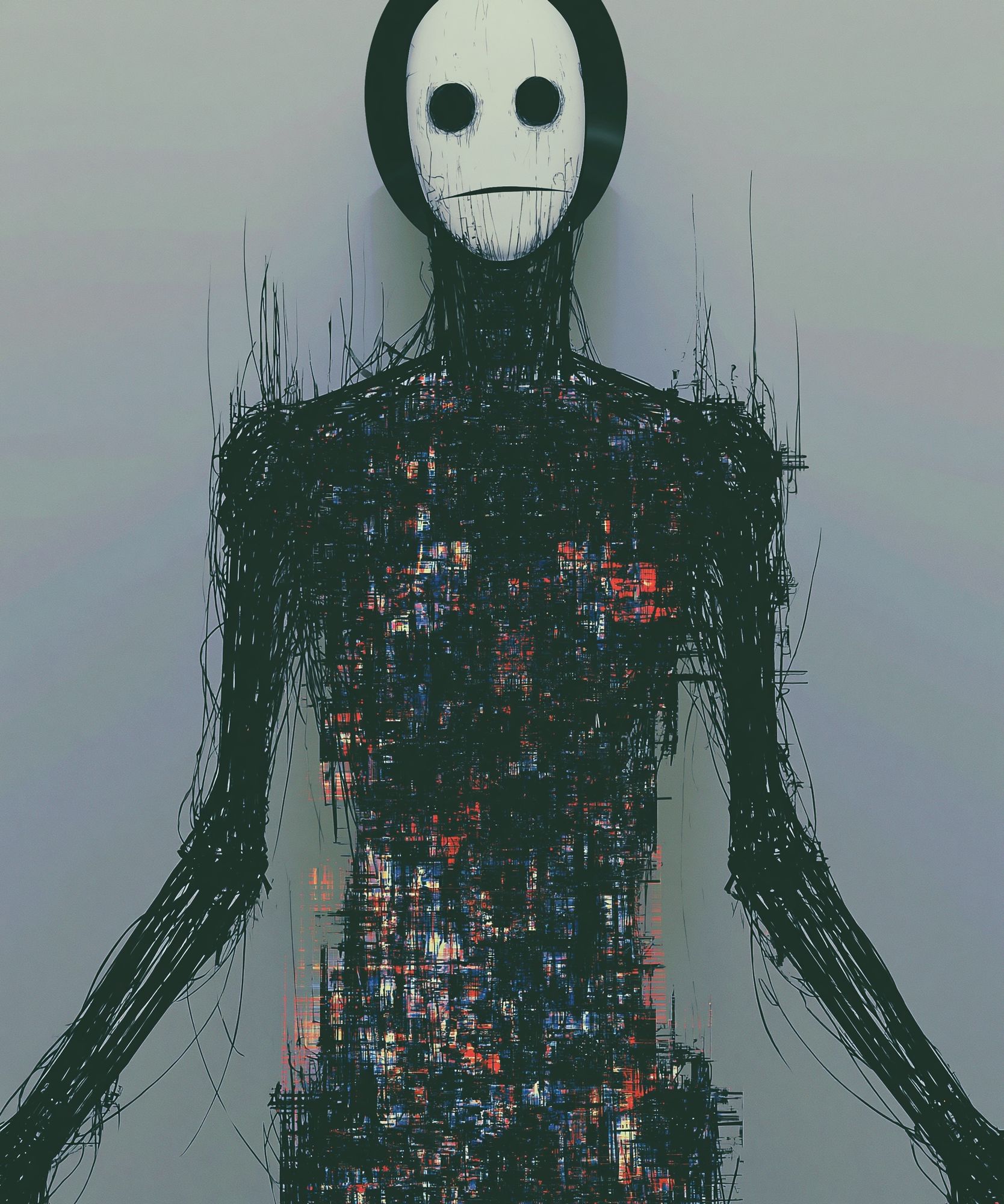 Abstract Humanoid Glitch Poster. poster detail
