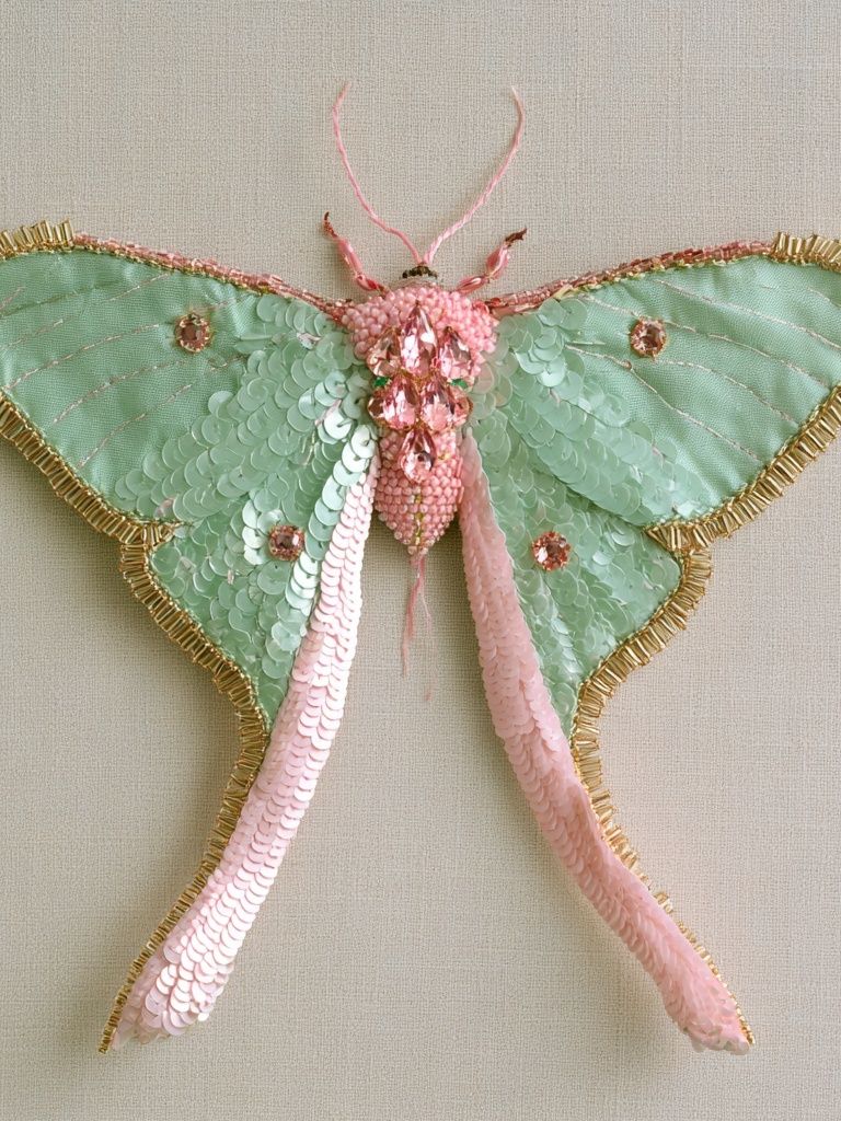 Pastel Moth Illustration Poster. poster detail