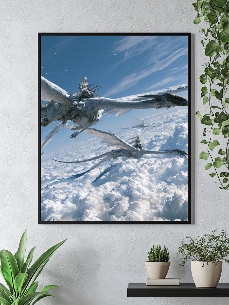 Sky Riders Fantasy Illustration Poster. — room view 4