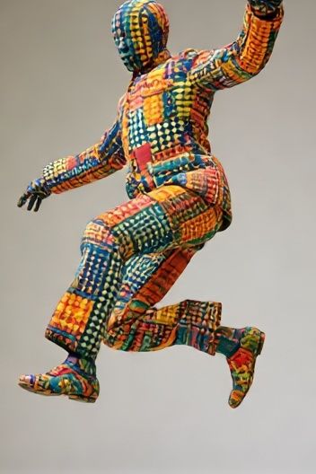 Patchwork Dancer Illustration Poster. poster detail