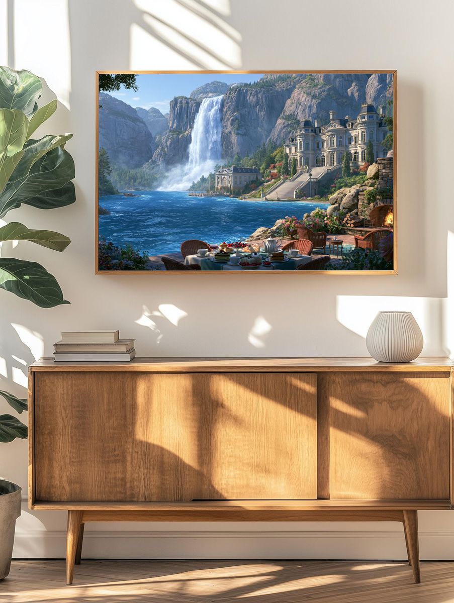 Waterfall Estate Landscape Print. — room view 3