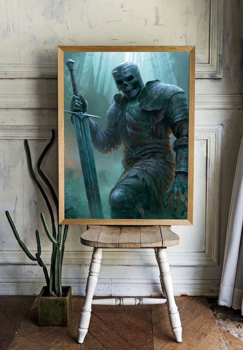 Undead Knight Forest Poster. — room view 1