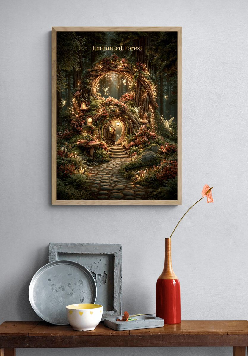 Enchanted Forest Fantasy Poster. — room view 3