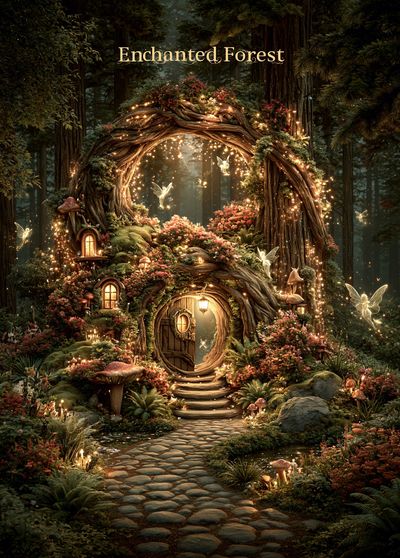 Enchanted Forest Fantasy Poster. poster