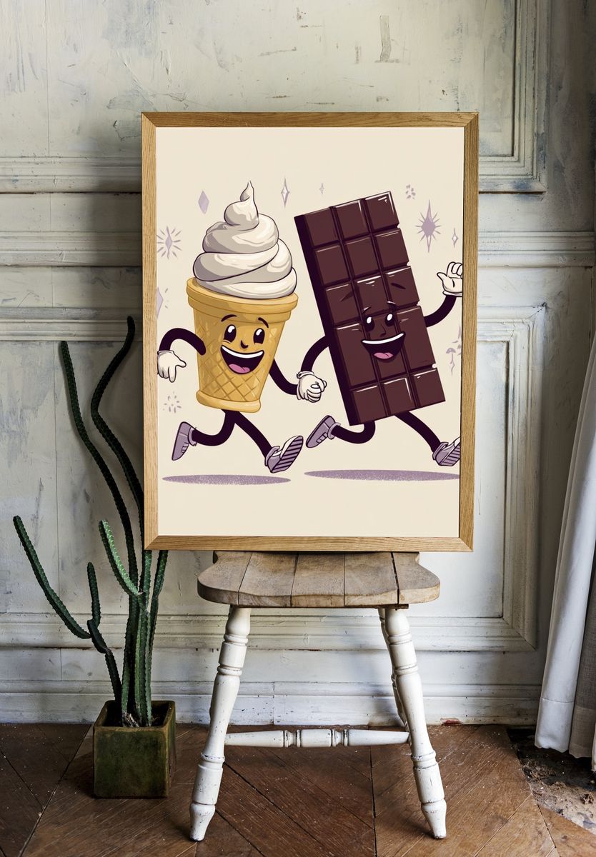 Running Ice Cream and Chocolate Poster room preview