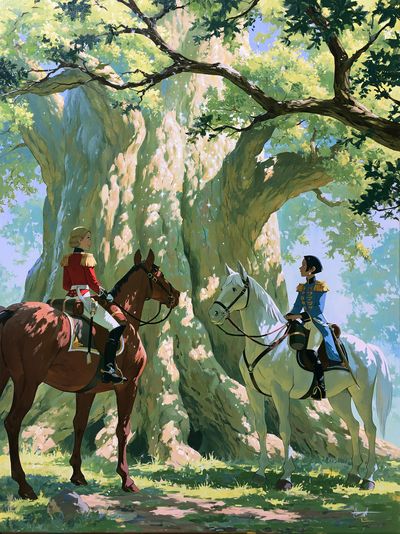 Enchanted Forest Riders Print. poster