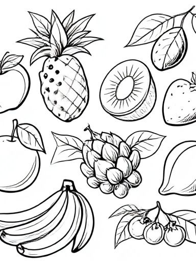Fruit Sketches Illustration Print. poster — illustration art