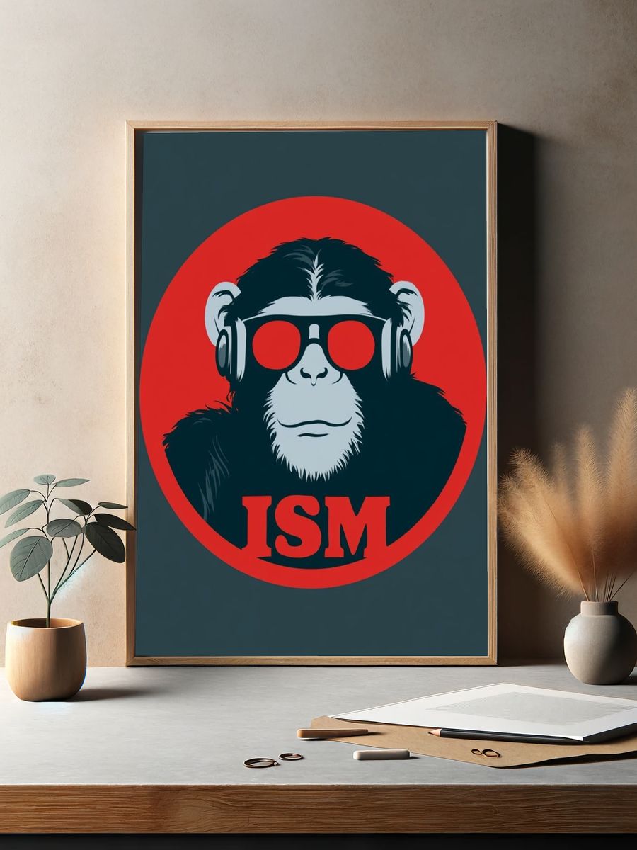 DJ Monkey Pop-Art Poster. — room view 2