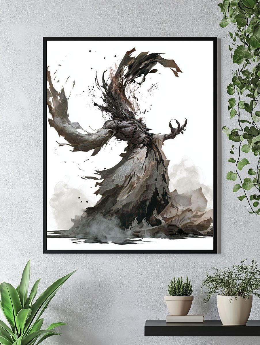Abstract Shapeshifter Illustration Poster. — room view 4