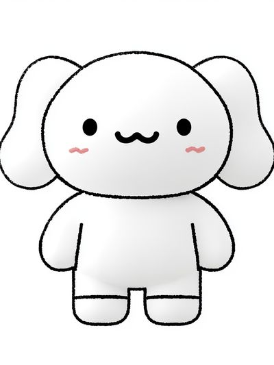 Cute Kawaii Elephant Poster.
