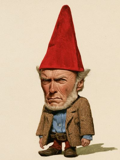 Gnome Portrait Illustration Poster.