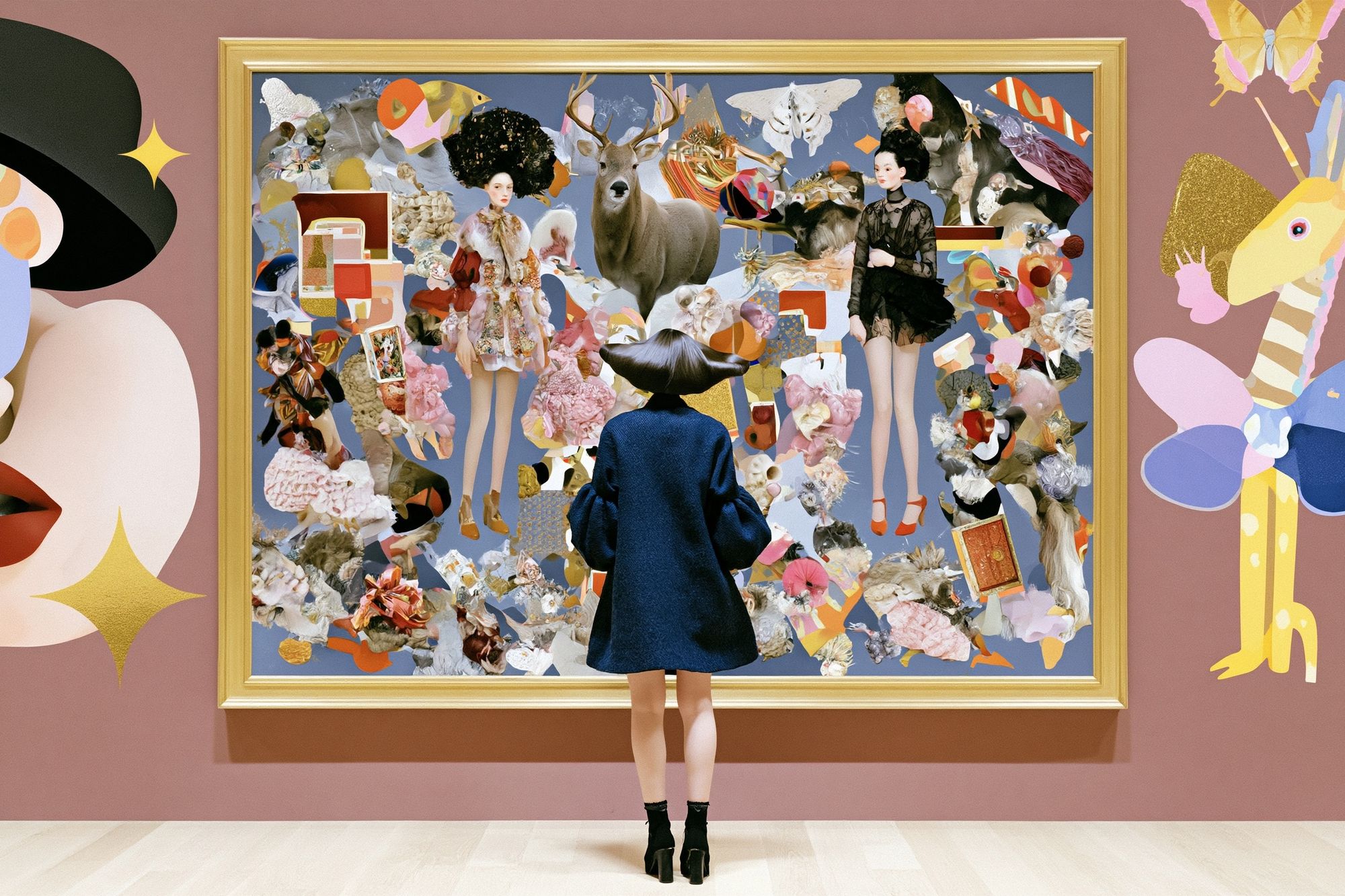 Surreal Fashion Collage Poster. poster — illustration art