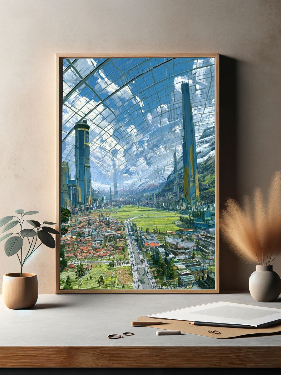Reading Bear Watercolor Print. — room view 2
