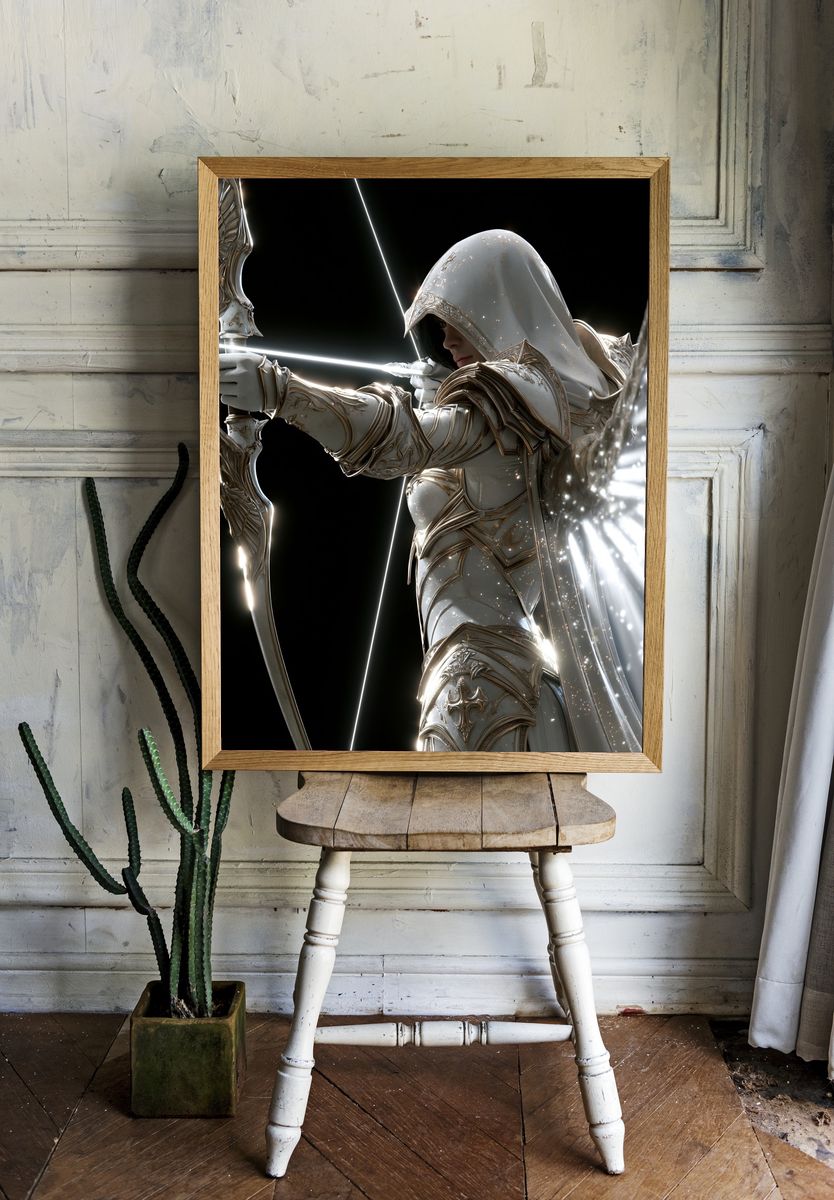Celestial Archer Fantasy Illustration Poster. — room view 1