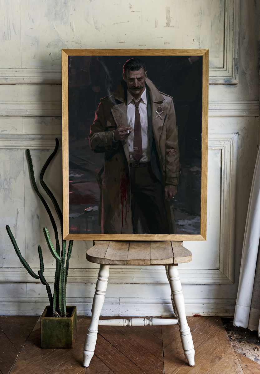 Noir Detective Portrait Poster. room preview