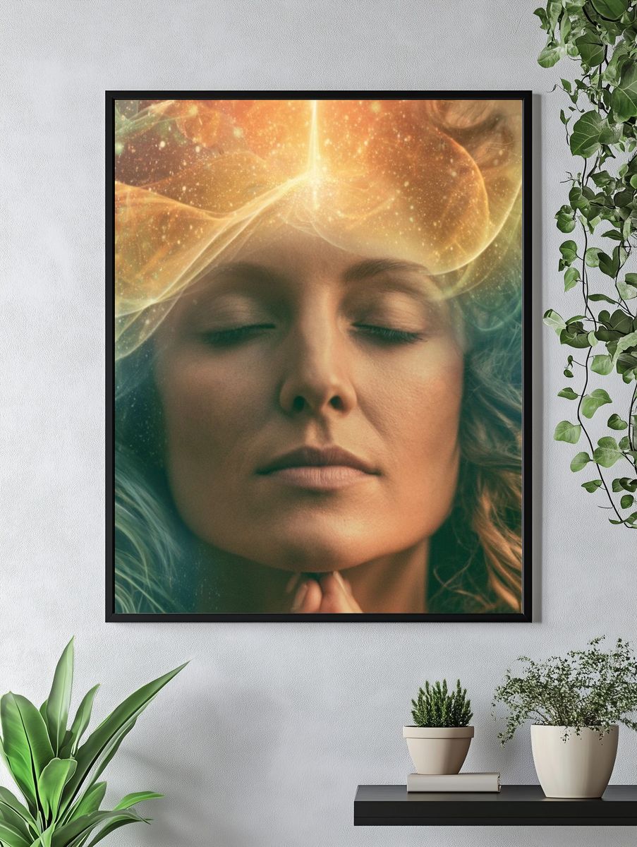Celestial Woman Portrait Print. — room view 4