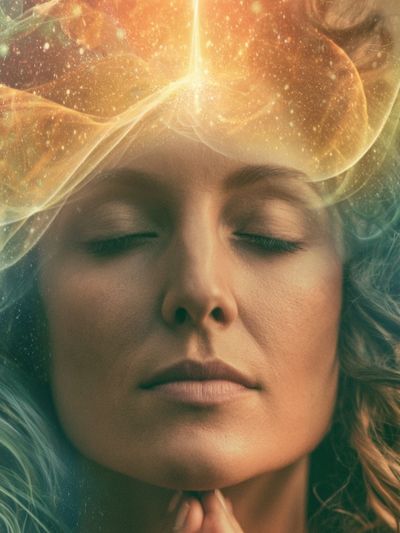 Celestial Woman Portrait Print. poster