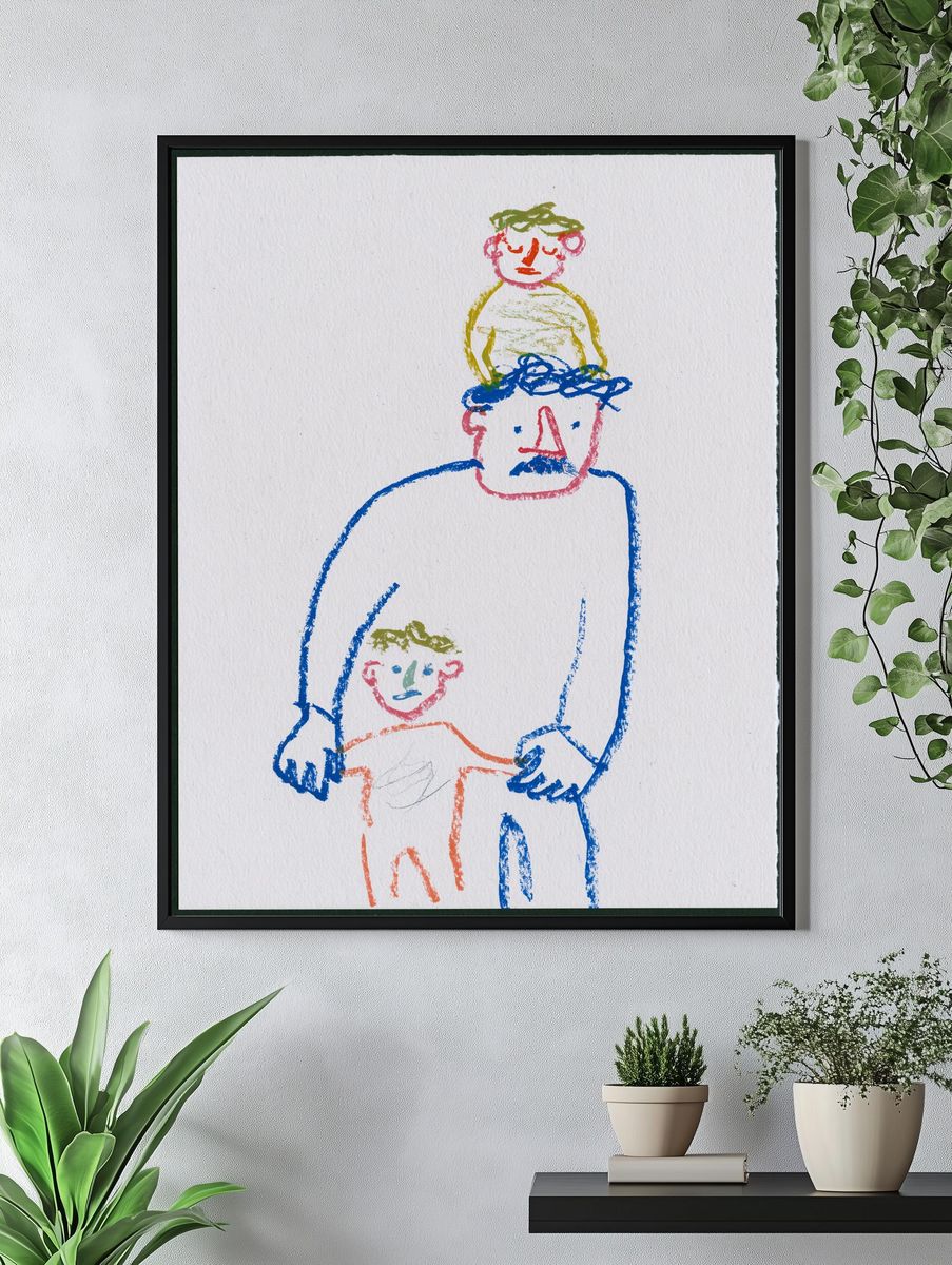 Family Line Drawing Poster. — room view 4